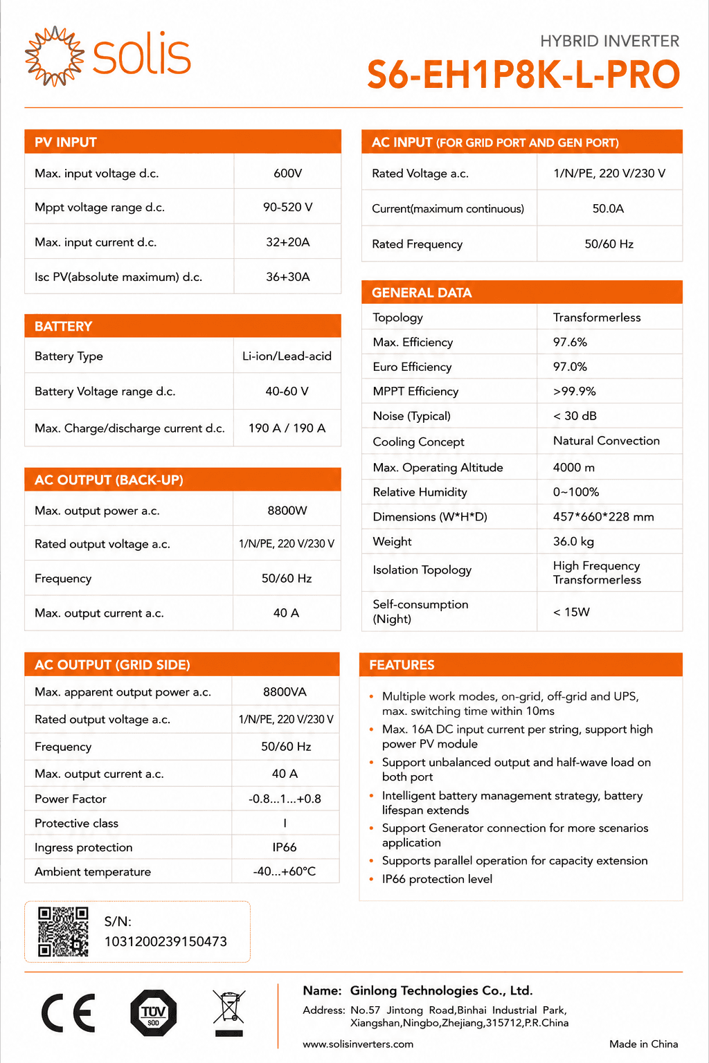 Specification 5